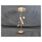 New Recycled Metal Garden Art Flowers and Hummingbird
