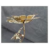 New Recycled Metal Garden Art Flowers and Hummingbird