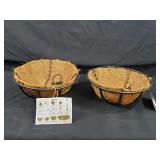 2 New Metal Hanging Baskets