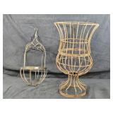2 New Recycled Metal Planters