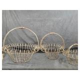 New 3 Piece Set of Recycled Metal Garden Art Baskets