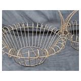 New 3 Piece Set of Recycled Metal Garden Art Baskets