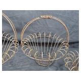 New 3 Piece Set of Recycled Metal Garden Art Baskets