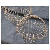 New 3 Piece Set of Recycled Metal Garden Art Baskets