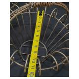 New 3 Piece Set of Recycled Metal Garden Art Baskets