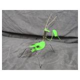 New Recycled Metal Garden Art Preying Mantis