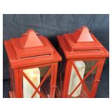 Pair of Luminara Flameless Candles with Lanterns