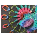 New Large Recycled Metal Spinning Peacock