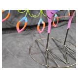 New Large Recycled Metal Spinning Peacock