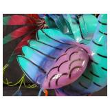 New Large Recycled Metal Spinning Peacock