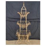 New Recycled Metal Garden 3 Tier Trellis Planter