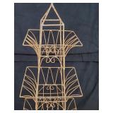 New Recycled Metal Garden 3 Tier Trellis Planter