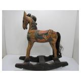 Large Carved Wood Rocking Horse