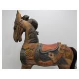 Large Carved Wood Rocking Horse