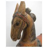 Large Carved Wood Rocking Horse
