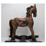Large Carved Wood Rocking Horse