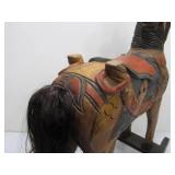 Large Carved Wood Rocking Horse