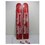Pair of Wooden BUDDY WALKERS 2-Person Team Walking Game/Toy