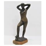 Signed Vintage Nude Female Sculpture