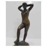 Signed Vintage Nude Female Sculpture