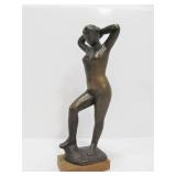 Signed Vintage Nude Female Sculpture