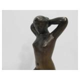 Signed Vintage Nude Female Sculpture
