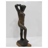 Signed Vintage Nude Female Sculpture