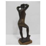 Signed Vintage Nude Female Sculpture