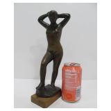 Signed Vintage Nude Female Sculpture