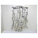 Colorful 3D Metal Wall Sculpture w/Mother Of Pearl Glass & Stones