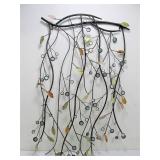 Colorful 3D Metal Wall Sculpture w/Mother Of Pearl Glass & Stones