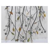 Colorful 3D Metal Wall Sculpture w/Mother Of Pearl Glass & Stones
