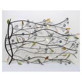 Colorful 3D Metal Wall Sculpture w/Mother Of Pearl Glass & Stones