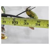 Colorful 3D Metal Wall Sculpture w/Mother Of Pearl Glass & Stones