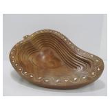 Inlaid Wood Collapsible Footed Bowl / Trivet