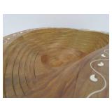Inlaid Wood Collapsible Footed Bowl / Trivet