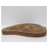 Inlaid Wood Collapsible Footed Bowl / Trivet