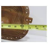 Inlaid Wood Collapsible Footed Bowl / Trivet