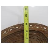 Inlaid Wood Collapsible Footed Bowl / Trivet