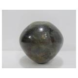 Nicely Glazed Signed Studio Art Pottery Round Vase