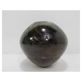 Nicely Glazed Signed Studio Art Pottery Round Vase