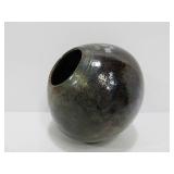 Nicely Glazed Signed Studio Art Pottery Round Vase