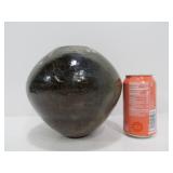 Nicely Glazed Signed Studio Art Pottery Round Vase