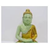 Gold Green Seated Buddha Statue
