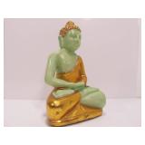 Gold Green Seated Buddha Statue