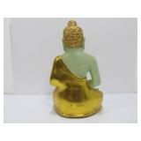 Gold Green Seated Buddha Statue
