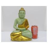 Gold Green Seated Buddha Statue