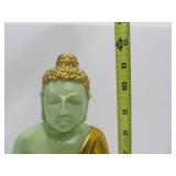 Gold Green Seated Buddha Statue