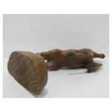 Carved Wood Rearing Horse Sculpture