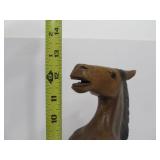 Carved Wood Rearing Horse Sculpture
